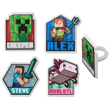 Minecraft Cupcake Rings