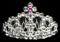 Silver Mini Tiara Cupcake Topper