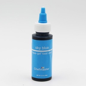 Sky Blue ChefMaster Gel Color 2.3 oz Bottle