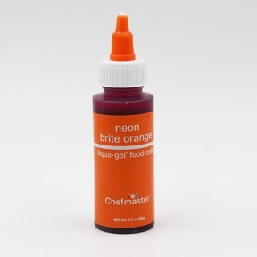 Neon Orange ChefMaster Gel Color 2.3 oz Bottle