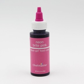 Neon Pink ChefMaster Gel Color 2.3 oz Bottle