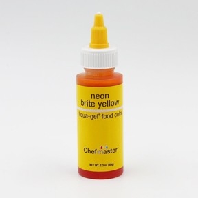 Neon Yellow ChefMaster Gel Color 2.3 oz Bottle