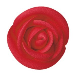Sugar Icing Red Rose Cake Topper 1-3/4"