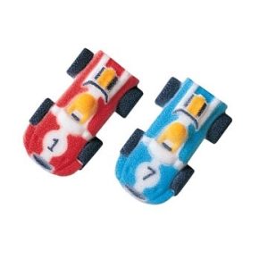 Mini Sugar Race Car Cupcake Topper 2 Count